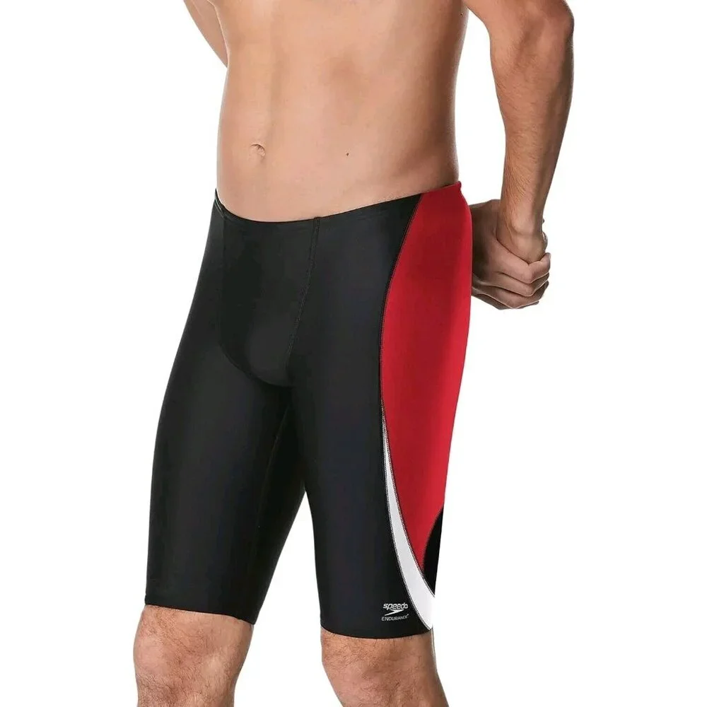 Speedo Standard Swimsuit Jammer Endurance+ Splice Colors Men's M36 (READ MEASURE